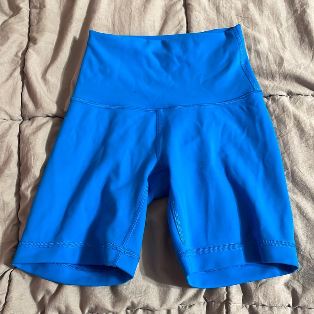 Poolside Blue Lululemon 8” Bike Shorts